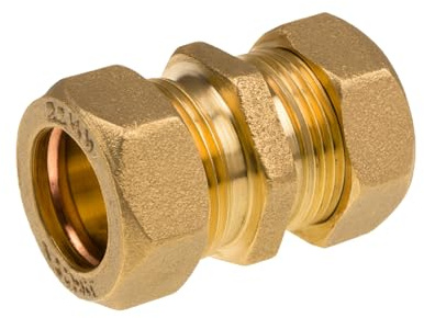 Westco Lead-Loc - Acoplamiento de compresión de latón de 1/5.1 cm x 2.7 kg x 15 mm, conector de tubería de cobre