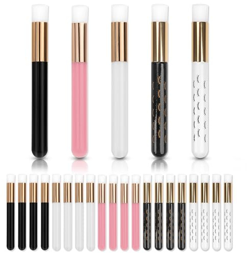 30 Pièces Brosse de Nettoyage, Brosses à Shampoing de Cils Usage Quotidien, 5 Couleur Brosses de Shampooing Brosse de Nettoyage pour Cil pour Le Nettoyage Démaquillage