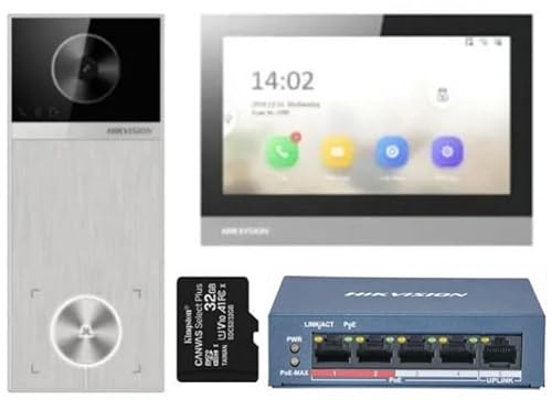 Hik DS-KIS613-S Kit d'interphone vidéo IP en acier inoxydable