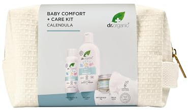 Dr Organic - Calendula Baby Comfort & Care Kit - Women's & Men's Skincare - Baby Essentials - Vegan, Cruelty, Paraben & SLS Free - 150ml, 250ml, 35g - Bundle