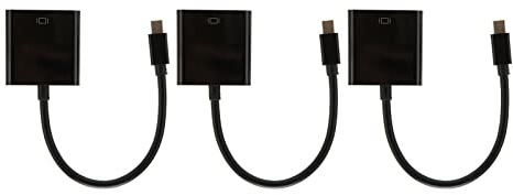 Plyisty Adaptador Mini DisplayPort a DVI, Portátil y Delgado, Compatible con Resolución 1080p, para Monitores y Proyectores de Ordenador.
