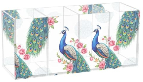 Joisal Peacocks blå grön delad skrivbordsorganisatör