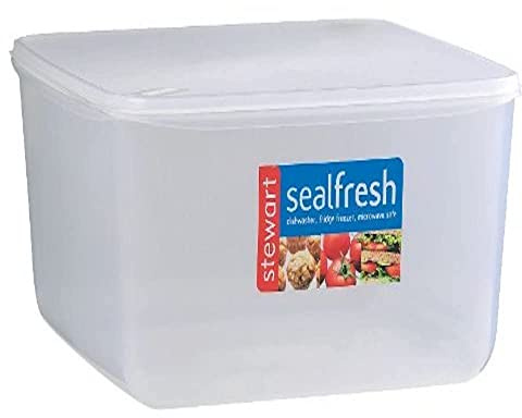 Stalwart 1781008 Sealfresh Plastic Large Square Cake Storage Container, 13L Capacity | Airtight seal keeps large bakes fresh, providing dependable food-grade storage for professional catering transit.