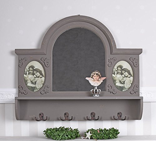 Vintage Spiegel Ablage & Haken Wandkonsole Shabby Chic Spiegelkonsole 68cm ETG042 Palazzo Exklusiv