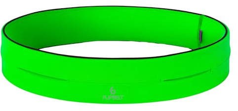 FlipBelt(TM) (Laufgürtel Running Belt, Fitness Gürtel, Yoga, Outdoor Trekking Gürtel), Farbe:Neon-Green;Größe:S