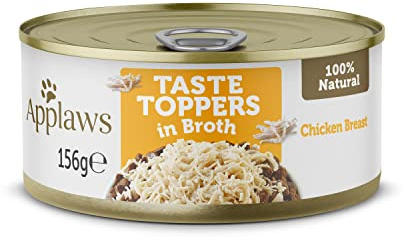Applaws Nourriture Humide pour Chiens 100% Naturelle, Filet de Poulet en Bouillon pour Chiens Adultes - Lot de 12 boîtes de 156 g