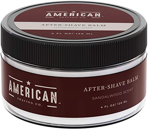 American Shaving Co. After Shave Balm for Smooth (Sandalwood Scent), Soothes and Moisturizes Face After Shaving, Treats Redness & Razor Burn, Post Shave Lotion 4 Oz