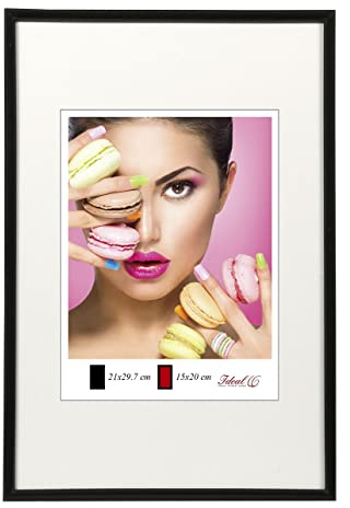 IDEAL TREND Photo Style Kunststoff Bilderrahmen Fotorahmen Wanddeko Collage Foto Poster: Farbe: Schwarz | Format: 50x70