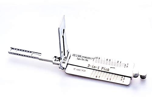 Loboo Idea LiShi HU198 2-in-1 Auto Pick und Decoder Schlosserwerkzeuge Türschlossöffner Dietrich Set, Autotüröffner Schlosser Werkzeug, Professionelles Schlosserwerkzeug