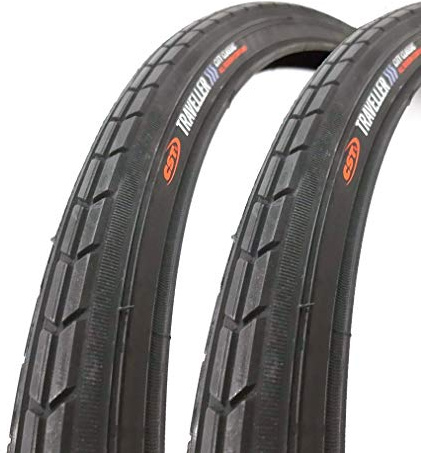 2 Copertoni 700 x 35C (37-622) C1207 Traveller, all Season Compound Neri per City Bike, Stradale, Trekking