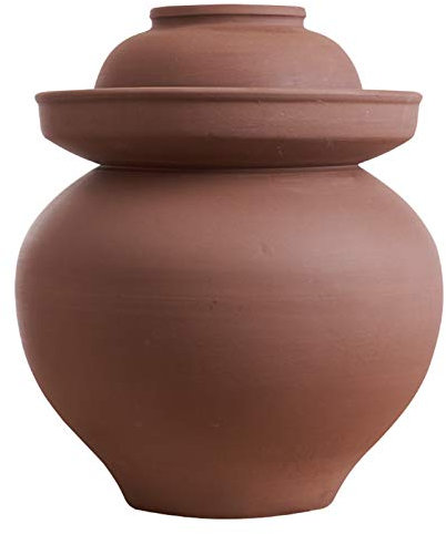 Pentola di Kimchi Crock con coperchio, contenitori di stoccaggio di cibo in ceramica, sottaceti domestici o altri alimenti fermentati Cavolo rapa per vaso di larga fermentazione,4KG