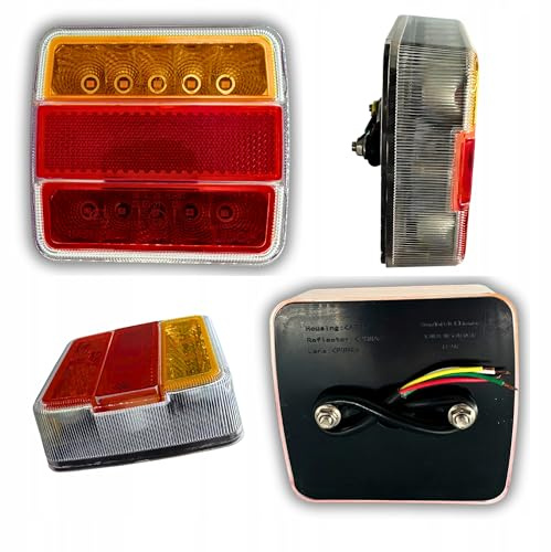 Web Truck LED Anhänger Rückleuchten Set,Rücklichter Für Anhänger, Anhänger Rücklichter,Heckleuchten Anhänger, Rücklicht Anhänger Led 12v, Wasserdicht für RV Wohnwagen Traktor Van LKW PKW E-Mark