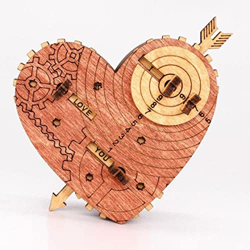 iDventure Tin Woodman's Heart. A Mechanical Treasure Chest - Jewellery Hideout Wedding Gifts - Cryptex - Gift Wrapping Birthday Questbox Valentine's Day - 3D Puzzle