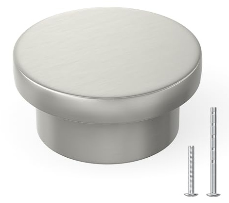 Goldenwarm 4 Stücke Schrankknöpfe Silber Möbelknöpfe Edelstahl Schubladenknöpfe Knauf für Schrank Türknöpfe Schrank Silber