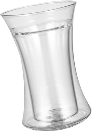 Alipis Tazza in Vetro Doppia Parete Tazza Per Caffè e Bevande Fredde Vetro Trasparente Resistente Per Caffè Tè e Acqua Utilizzabile in Cucina e Ufficio Regalo Pratico Per Amici e Famiglia