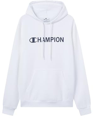 Champion Sudadera con Capucha Legacy para Hombre, Blanco, XL