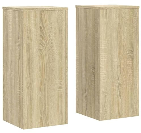 Gecheer Pflanzenständer 2 STK. Blumenständer Pflanzenregal Blumenregal Sonoma-Eiche 30x30x70 cm Holzwerkstoff