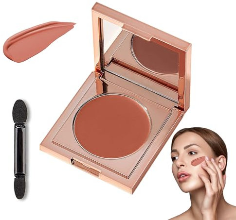 Concealer Augenringe, CC Under Eye Brightener mit Pinsel,Farbiger Ton Undereye Corrector, Unteraugen Farbkorrektor für Make up Tool, Aufhellender und Feuchtigkeitsspendender (Orange)