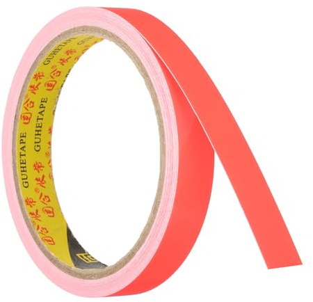 PATIKIL Cinta luminosa en la oscuridad 15mm x 5 metros, 1 rollo de cinta adhesiva fluorescente cinta reflectante luminosa banda de luz negra para fiesta, naranja rojo