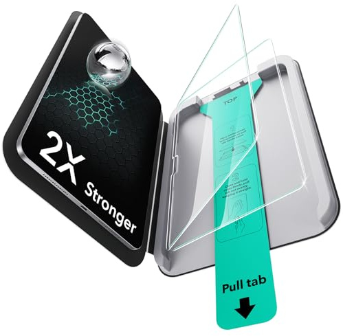 ESR Lot de 2 Protecteur D'Écran pour iPad Pro 13 Pouces M5/M4 | 2025/2024, Verre Trempé 9H avec Plateau UltraFit, Support Apple Pencil, Résistant aux Rayures, Clarté HD, sans Bulles