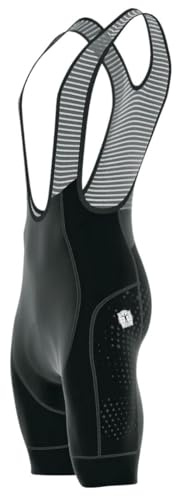 SKS GERMANY Rennrad-Bibshort Herren, Größe XL mit Punkten | Elastisches Lycra-Material, hochwertiges Sitzpolster, atmungsaktive Mesh-Träger, Powerband-Beinabschlüsse