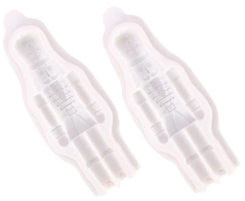UTHCLO 2 Pezzi Stampi in Silicone per Dolci Schiaccianoci Natalizi Flessibili e Facili da Sformare per Biscotti Cioccolato e Decorazioni Torte di Natale