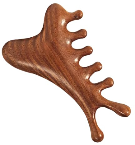 Peine de masaje de madera – Cuidado del cuerpo de sándalo, cepillo con | construcción duradera, herramienta de masaje del cuero cabelludo con acabado, accesorio para el cabello, peine de madera pa