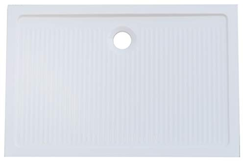 Piatto doccia 70x90 1^scelta rettangolare in ceramica bianca Ferdy Azzurra