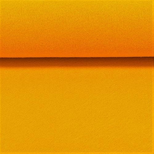 Hochwertiger Bastel-Filz 5 mm stark 670g/qm- Taschenfilz - 45 cm breit Meterware (Gelb)