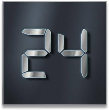 Metzler LED Hausnummer - 20x20cm - 3D Taschenrechner Design - Edelstahl massiv & nicht rostend - LED-Beleuchtung - alle Zahlen - direkt vom Hersteller (20 x 20 cm, matt)
