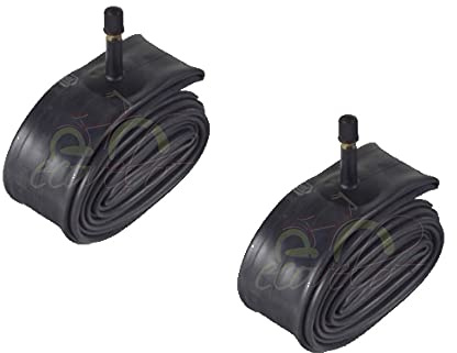 Ecovelò Fahrradschläuche 12 1/2 x 1,75 x 2 1/4 Zoll mit Schrader America Ventil, 2 Kinder, Schwarz