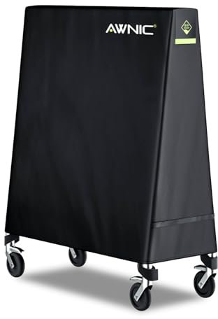 Awnic Tischtennisplatte Abdeckung 420D Outdoor Pingpong Schutzhülle Tischtennis Abdeckhaube Reißfest Wasserdicht Winddicht UV-Beständiges 165X (25/70) X170cm