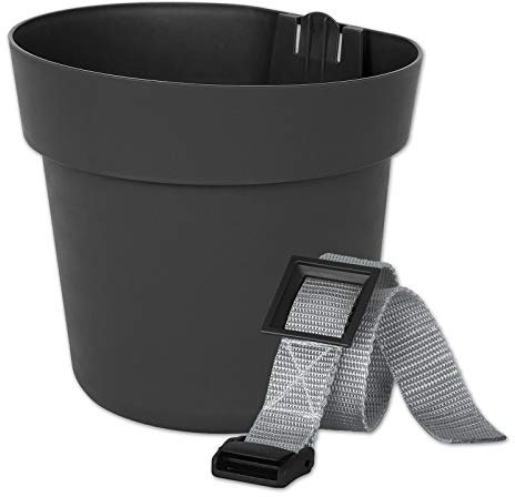 Geli Conny Hängetopf + Befestigung Geländertopf Blumentopf Hängend Anthrazit