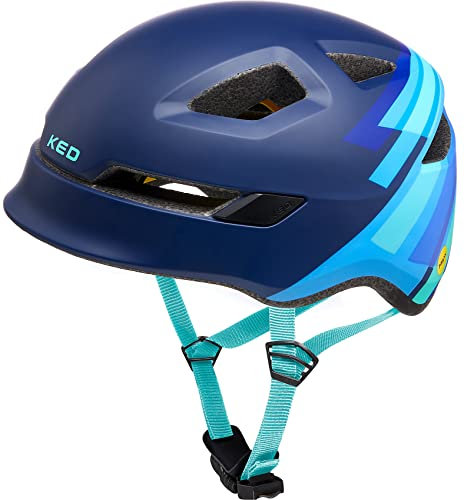KED Unisex Jugend Pop Fahrradhelm, Blue, S | 48-52cm