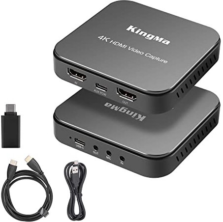 King Ma Capture Card for Game, 4K HDMI to USB 3.0 Audio Capture Card Device HD Video Capture Card Work with Nintendo Switch PS4 PS5 Xbox Series for TikTok Live Streaming Video Recording