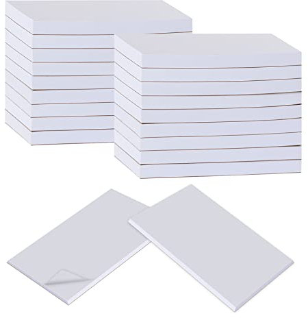 zmybcpack Notizblöcke, 7,6 x 12,7 cm, 100 Blatt pro Papier-Notizblöcke, kleine Notizblöcke, Kratzblock, Schreibblöcke, To-Do-Einkaufsliste, 20 Stück
