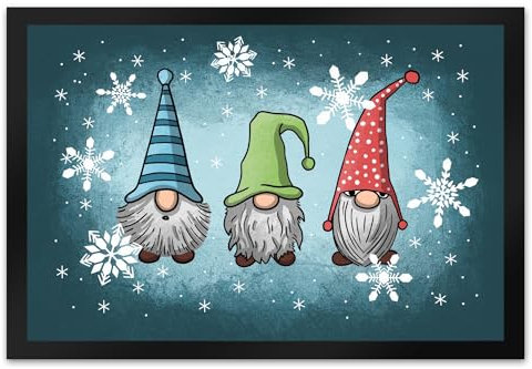 speecheese Weihnachts-Wichtel Fußmatte XL in 40x60 cm Fußabtreter für Weihnachtszeit Advent lustige Weihnachtsdekoration Deko für Hauseingang Winter Vorfreude auf Weihnachten