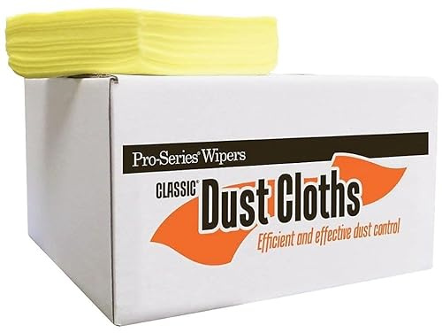 Monarch Brands Treated Yellow Dust Cloth 13x17 10-50 Packs/case, Heavy Weight dusters