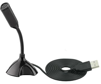 LANDIBO Micrófono USB, cuello de cisne ajustable mini para portátil/computadoras de escritorio, micrófono para PC, Plug and Play, micrófono de condensador USB sin controlador, grabaciones, juegos,