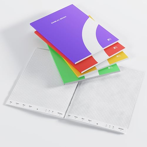 Dabliu Book Quaderni A4 smart - Quadretti (5x), questi quaderni sono compatibili Pen + e indispensabili per attivare tutte le sue funzioni digitali!
