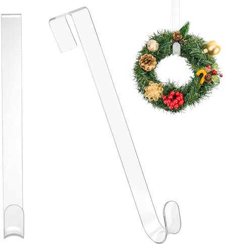 Giantree Lot de 2 crochets de porte pour couronne, couronne, crochet de porte pour Noël, couronne, décoration de Noël