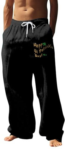 SRZYMJ Herren Gefütterte Jogginghose Fleece Traininghose Winter Lang Hose Trousers Sweathose mit Taschen Winterstrumpfhose Daunenhose Herren Wanderhosen Herren Snowboard Protektorhose Schwarz S