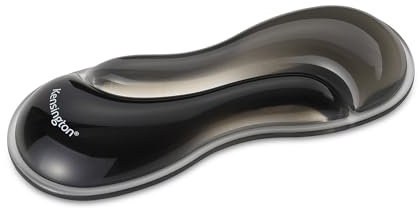 Kensington Slim Duo Gel Mouse and Trackball Wrist Rest, 192 x 72 x 22mm, Ergonomic Support for Wrist Strain and Discomfort, Compatible with Low Profile Mice and Trackballs, Black/Grey (K62438WW)
