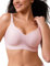 CLOSEMATE Bras for Women V Neck Comfort T-Shirt Bralette for Women Wireless No Underwire with Extra Bra Extender 32 34 36 38 40 42(Pink, Size M)