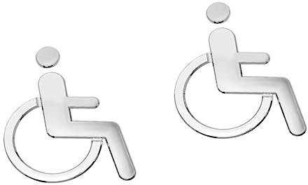 OKUMEYR 2pièces Panneau De Signalisation Handicapées Accessibilité Wc Marqueur Lavabo
