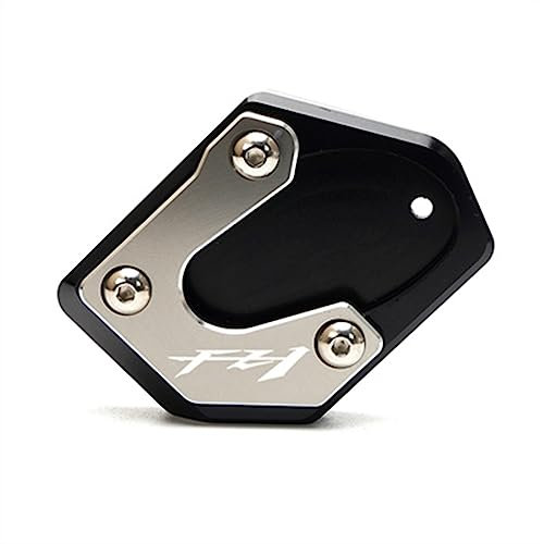 Lange Haltbarkeit Motorradständer Fußvergrößerer Seitenständerverlängerung Mit Logo Für Y&amaha FZ-1 FZ1 FZ-1 2006-2015(Titanium)