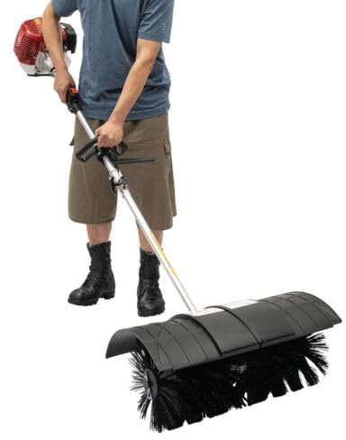 2-Takt-Kehrmaschine mit Benzinantrieb, Kehrbürste, Besenreiniger, luftgekühlter Motor, Gasantrieb, Nylon, Kunstrasen, Auffahrt, Rasen, Schneereinigung, Handgerät für den Außenbereich, 52 CCM