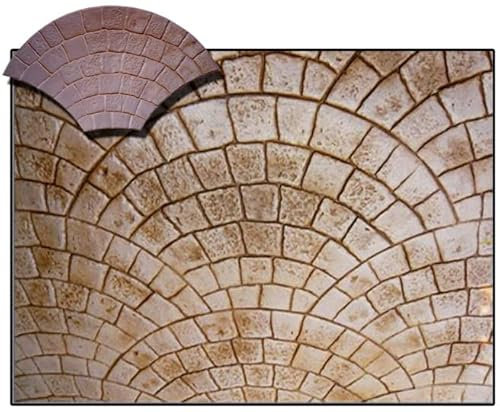 Molde para hormigón impreso Plantilla Textura Abanico Praga 131x78 cm- Moldes Hormigon Impreso estampado Tematización (FLEXIBLE)