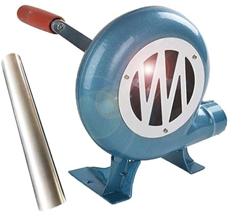 Ventilador De La Fragua del Herrero De La Manivela - Soplador De Aire De Cocción Manual, Parrilla del Encendedor del Carbón De Fan, Soplador De Barbacoa(80W)