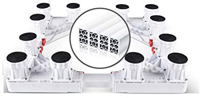 Base para lavadora, base para refrigerador a prueba de golpes, base para lavadora, base para secadora, rodillos extensibles para electrodomésticos, soporte ajustable para refrigerador y congelado